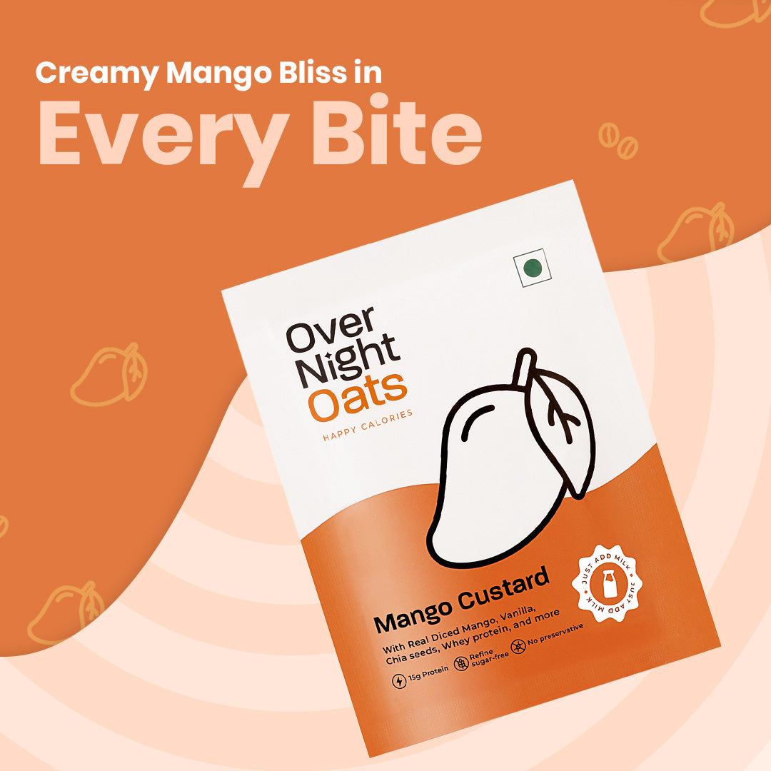 Mango Custard 2-Single Serve Pouches (15g+ protein per serve)