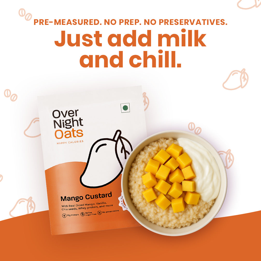 Mango Custard 2-Single Serve Pouches (15g+ protein per serve)