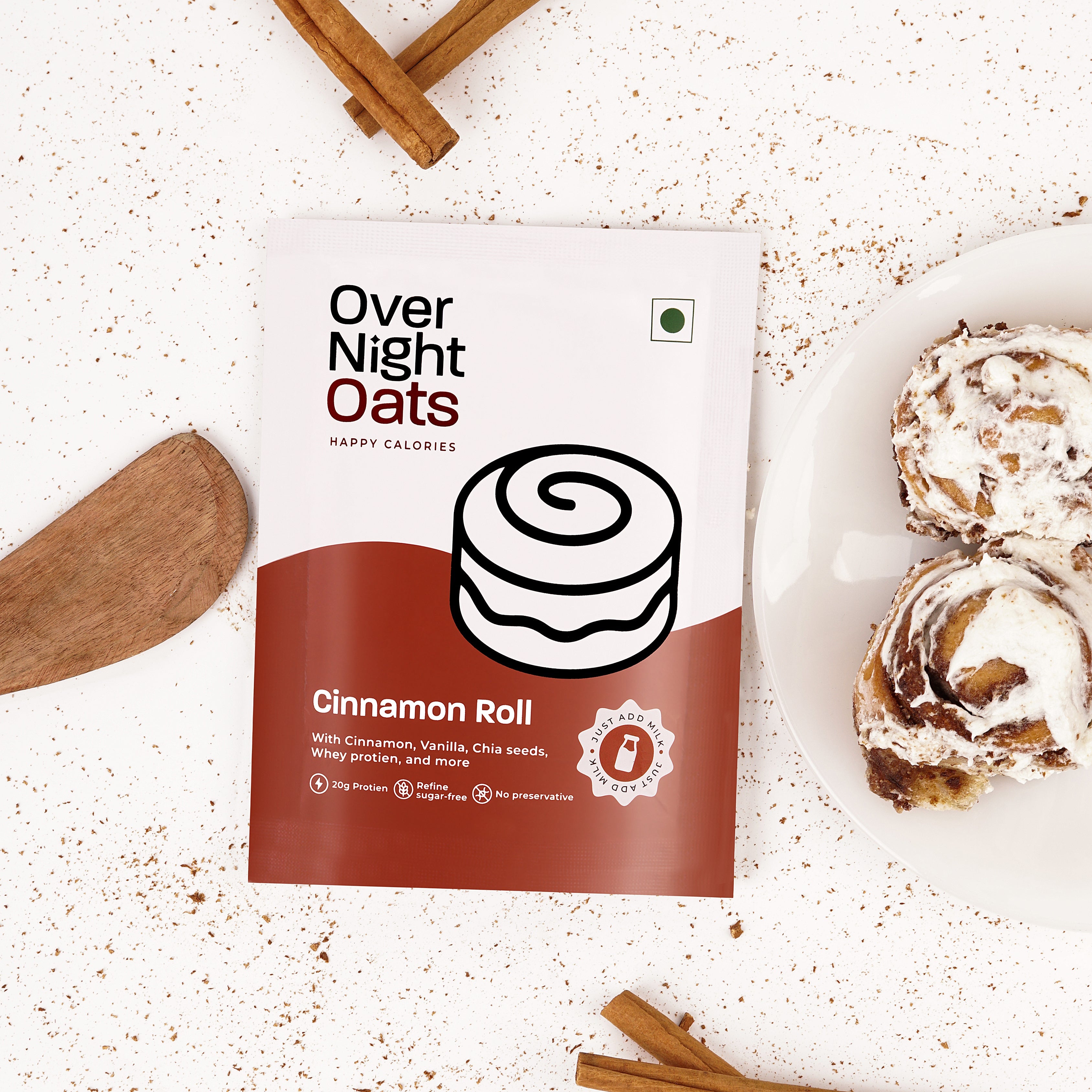 Nutritious Cinnamon Roll Oats for Breakfast