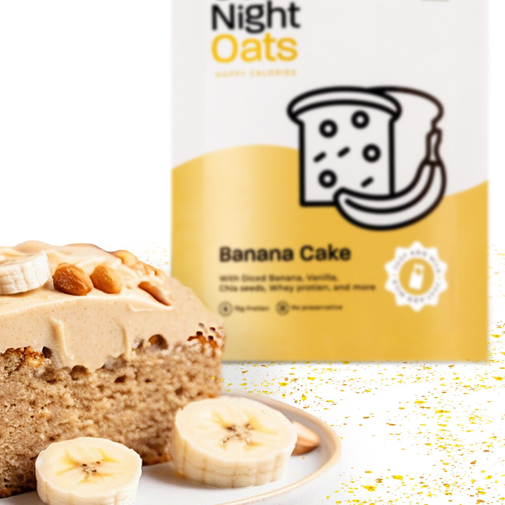 Banana Cake 2-Single Serve Pouches (20g+ protein per serve)