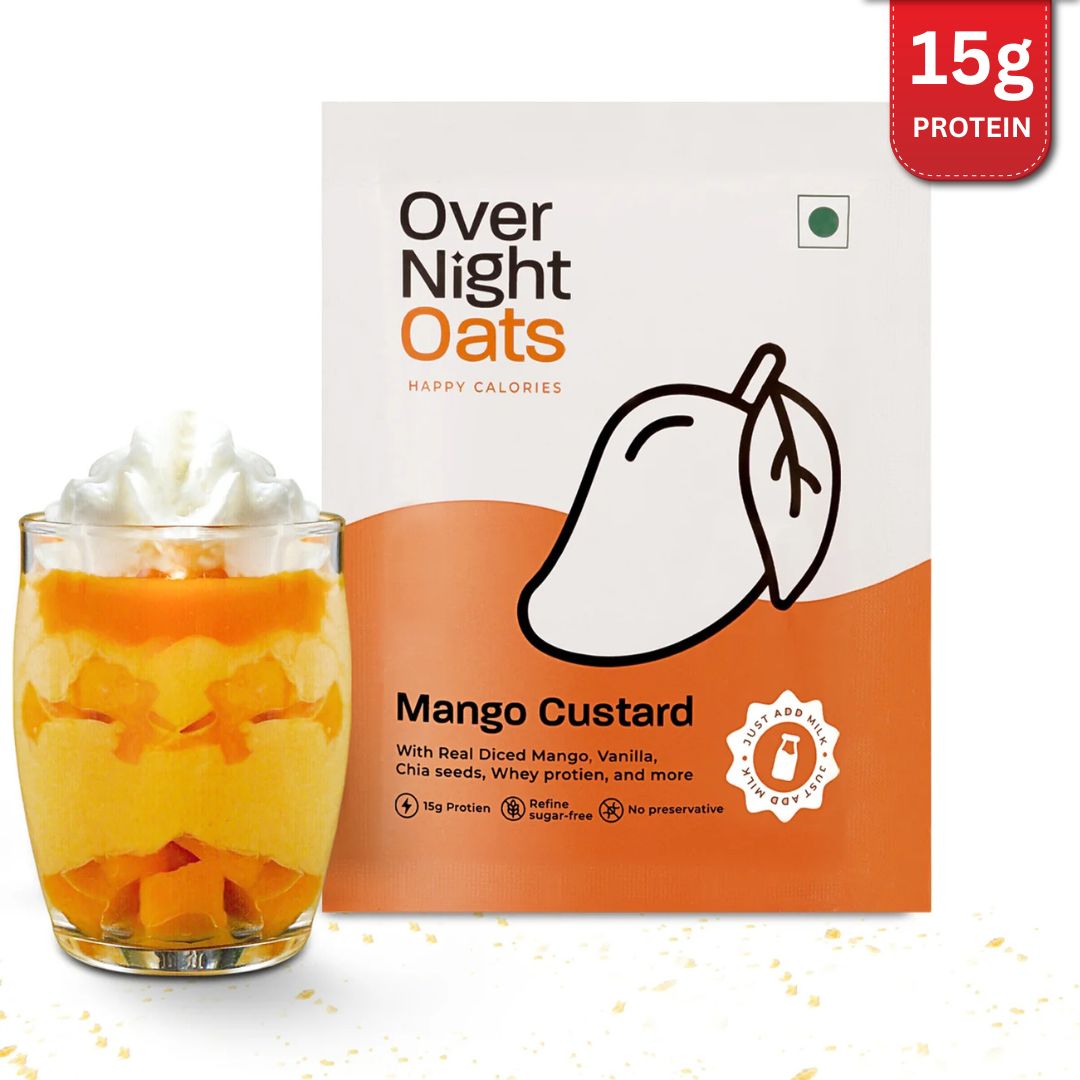 Mango Custard 2-Single Serve Pouches (15g+ protein per serve)