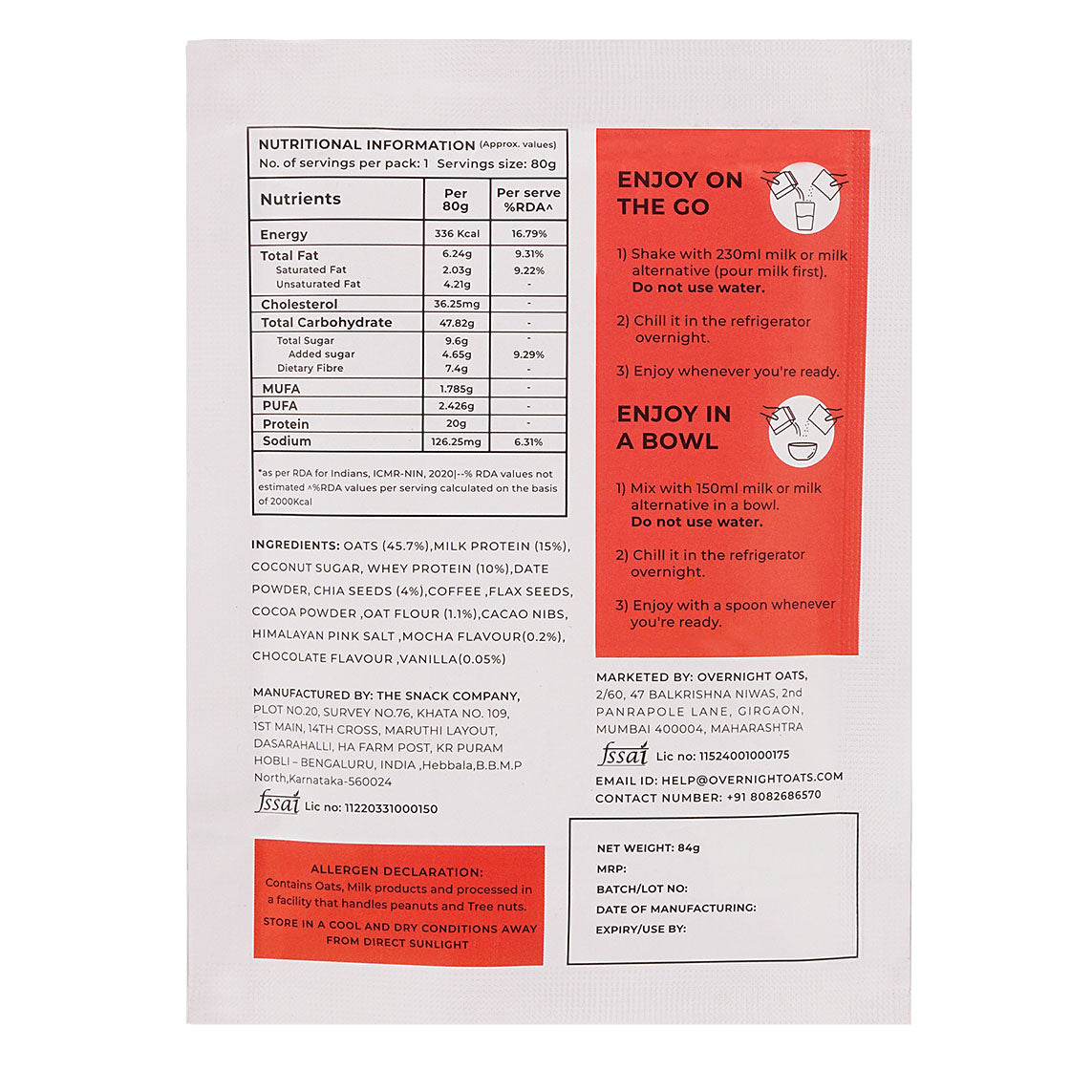 Mocha Dream 2-Single Serve Pouches (20g+ protein per serve)