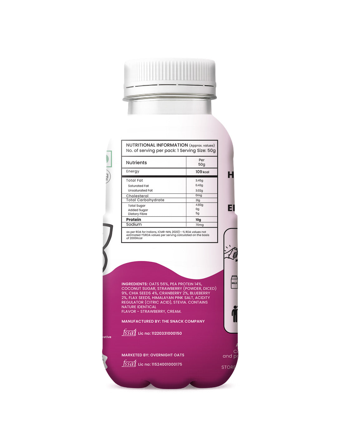 Vegan Mixed Berries Crème Oatmeal