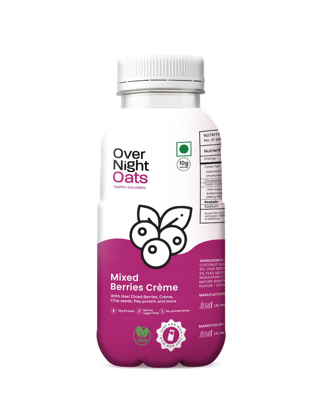 Vegan Mixed Berries Crème Oatmeal